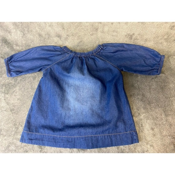 Mimi & Maggie Tranquil Garden Mariposa Denim Dress Baby Girl 3-6 Months - Picture 9 of 12